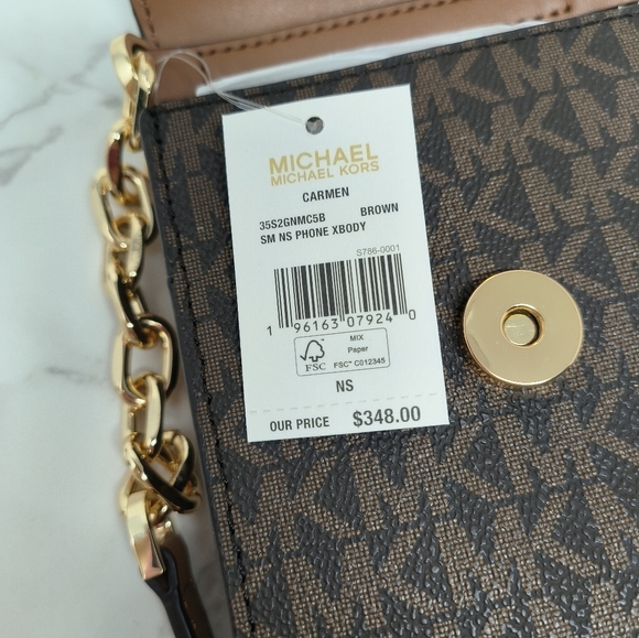 Michael Kors Carmen Small Phone Crossbody - Picture 6 of 7